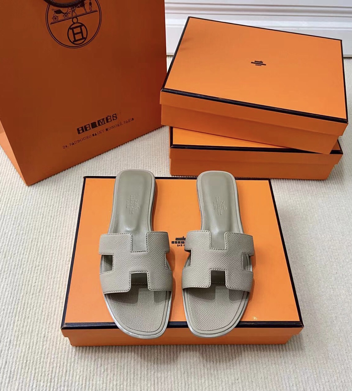 에르메스 올수공 오란 슬리퍼 샌들 앱송 96